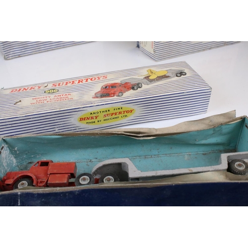 1393 - Six boxed diecast models to include 4 x Dinky Supertoys (985 Trailer For Car Carrier, 964 Elevator L... 