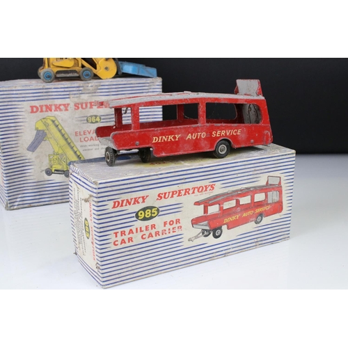 1393 - Six boxed diecast models to include 4 x Dinky Supertoys (985 Trailer For Car Carrier, 964 Elevator L... 