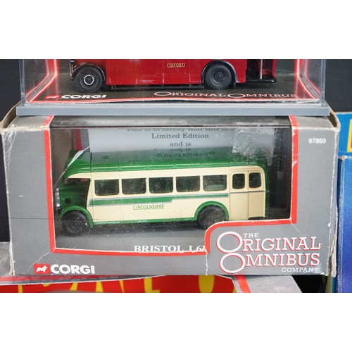 1244 - Collection of boxed & unboxed diecast models to include 2 x boxed Burago, 2 xcased Corgi Original Om... 