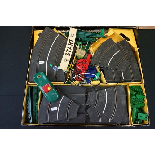 1301 - Boxed Triang Scalextric CM3 set containing 1 x slot car (Lister Jaguar in green), track, 3 x control... 