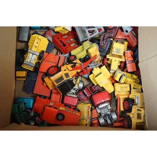 1314 - Over 70 mid 20th C onwards play worn diecast models, mostly Matchbox, also featuring Corgi & Welly, ... 