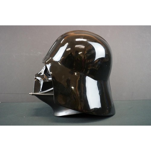 1660 - Star Wars - Anovos Darth Vader full scale replica fiberglass helmet in shop box, helmet has damage t... 