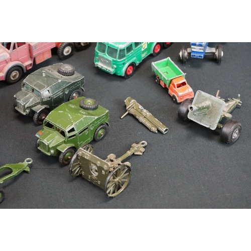 1319 - 23 mid 20th C play worn diecast models, mostly Dinky, to include Dinky 422 Fordson, Dinky Supertoys ... 