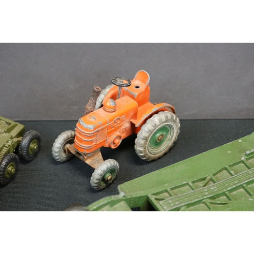 1319 - 23 mid 20th C play worn diecast models, mostly Dinky, to include Dinky 422 Fordson, Dinky Supertoys ... 