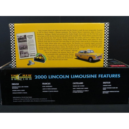 1322 - Two boxed Sun Star 1/18 diecast models to include 2501 Checker Taxicab and The New Millennium Editio... 