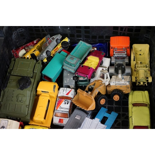 1395 - Over 65 mid 20th C onwards play worn diecast models to include Dinky, Corgi, Matchbox, etc, featurin... 