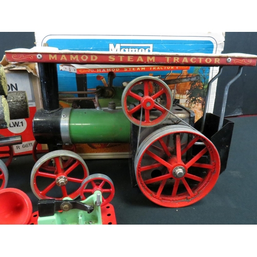 309 - Boxed Mamod TE 1a Tractor Engine and a boxed Mamod LW1 Lumber Wagon with 3 x logs plus a Mamod Power... 