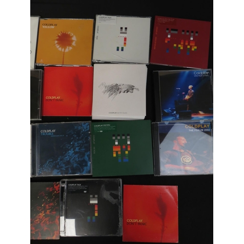 358 - CDs - Around 40 Coldplay & related CDs to include albums, singles and promos, a few copies signed by... 