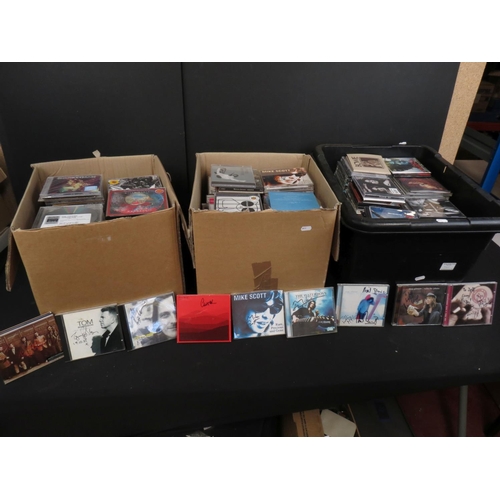 361 - CDs - Around 450 various CDs featuring signed examples, spanning the genres, artists include Rick Wa... 