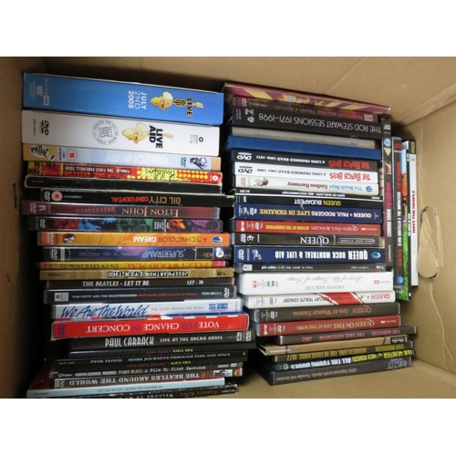 379 - DVDs - Around 85 Music DVDs mainly Rock to include The Rolling Stones, Queen, Jeff Beck, The Damned,... 