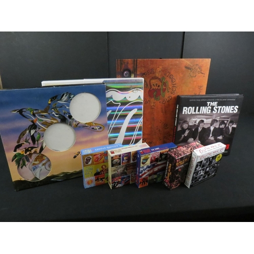 384 - CDs / DVDs - Seven Rolling Stones Box Sets to include Forty Licks (box wear), ExileOn Main Street et... 