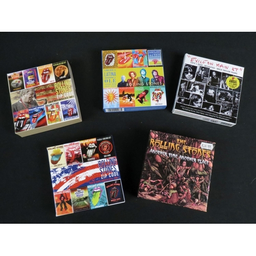 384 - CDs / DVDs - Seven Rolling Stones Box Sets to include Forty Licks (box wear), ExileOn Main Street et... 