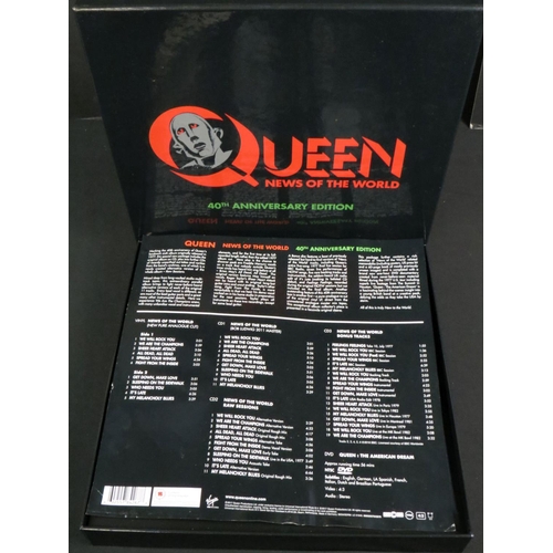 389 - CD / DVD / Vinyl - Queen News of the World 40th Anniversary Box Set, vg