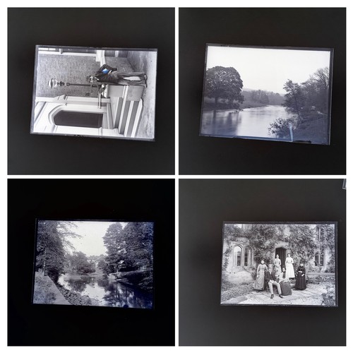 377 - A collection of half plate victorian glass negatives of social history and vintage life.