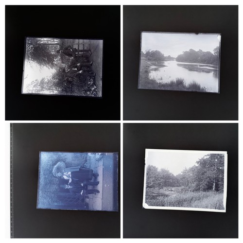 377 - A collection of half plate victorian glass negatives of social history and vintage life.