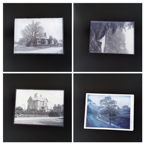 377 - A collection of half plate victorian glass negatives of social history and vintage life.