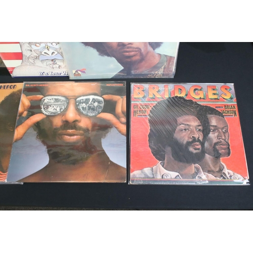 119 - Vinyl - Gil Scott-Heron - 7 rare albums to include: Pieces Of A Man (original USA 1st issue, Flying ... 