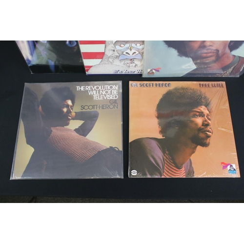 119 - Vinyl - Gil Scott-Heron - 7 rare albums to include: Pieces Of A Man (original USA 1st issue, Flying ... 