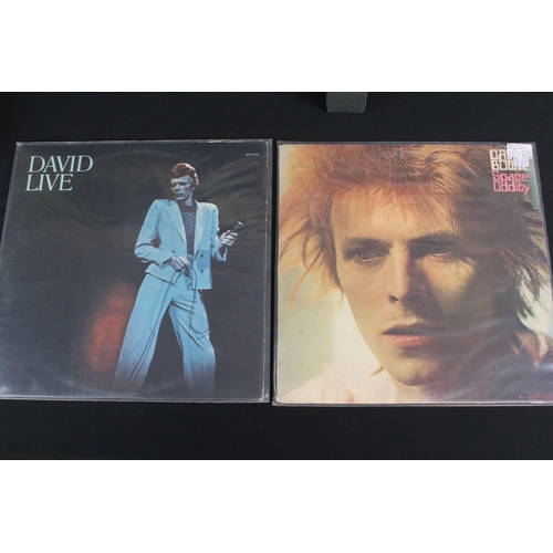 162 - Vinyl - 16 David Bowie LPs spanning his career to include Ziggy Stardust, Pinups, Space Oddity, Chan... 