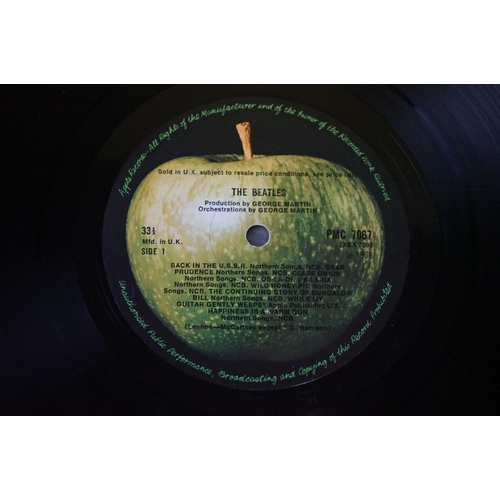 13 - Vinyl - The Beatles White Album PMC 7067/8 No.0041427 mono, top loader, no poster, 4 photos (Ringo b... 