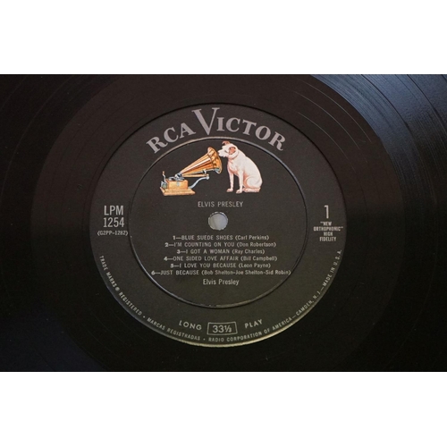 134 - Vinyl - Three Elvis Presley albums to include Rock N Roll (CLP 1093) sleeve G with splits and tape r... 