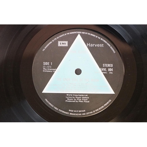 159 - Vinyl - Pink Floyd The Dark Side Of The Moon on Harvest SHVL 804.  Solid blue triangle on labels.  A... 