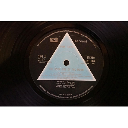 159 - Vinyl - Pink Floyd The Dark Side Of The Moon on Harvest SHVL 804.  Solid blue triangle on labels.  A... 