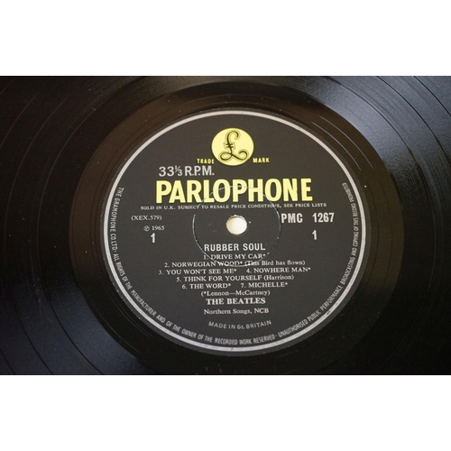 16 - Vinyl - The Beatles Rubber Soul PMC 1267.  Sold In UK and The Gramophone Co Ltd to label.  Matrices ... 