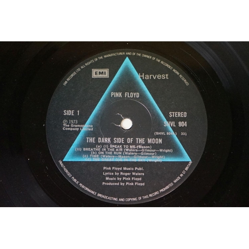 161 - Vinyl - 8 Pink Floyd LPs spanning their career to include Dark Side Of The Moon x 2, Delicate Sound ... 