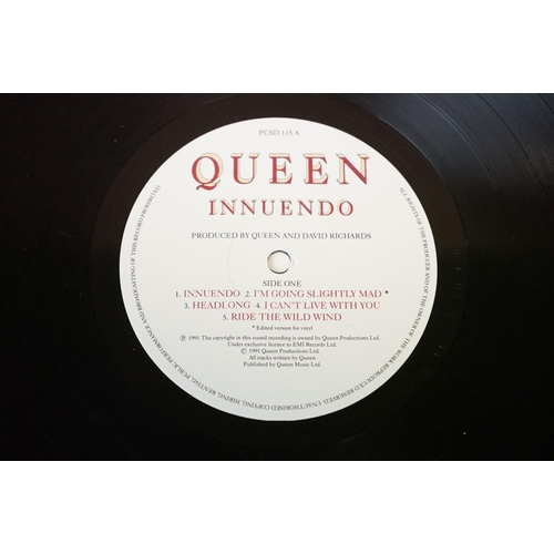 20 - Vinyl - 2 Queen LPs to include Innuendo PCSD 115 sleeve Vg+ vinyl Ex, and Live At Wembley 86 PCSP 72... 