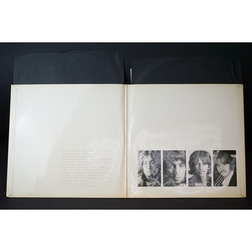 4 - Vinyl - The Beatles White Album PMC 7067/8 mono No. 0169908, top opener, black inners, 1 poster and ... 