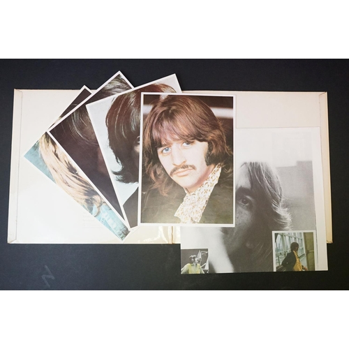 4 - Vinyl - The Beatles White Album PMC 7067/8 mono No. 0169908, top opener, black inners, 1 poster and ... 