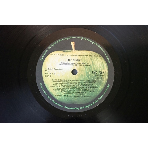 4 - Vinyl - The Beatles White Album PMC 7067/8 mono No. 0169908, top opener, black inners, 1 poster and ... 