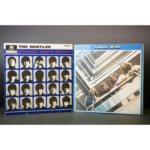 40 - Vinyl - 2 The Beatles LPs to include A Hard Days Night (PMC 1230) sleeve Vg/vinyl G, and 1967-1970 d... 