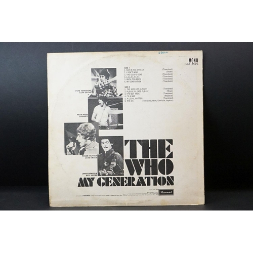 6 - Vinyl - The Who My Generation on Brunswick LAT 8616.  'G Brown' in ink to top rear of sleeve.  Sleev... 