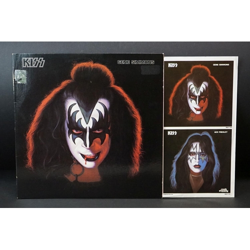 80 - Vinyl - 4 KISS member LPs to include 1978 Ace Frehley, Gene Simmons, Peter Criss, Paul Stanley.  Pos... 