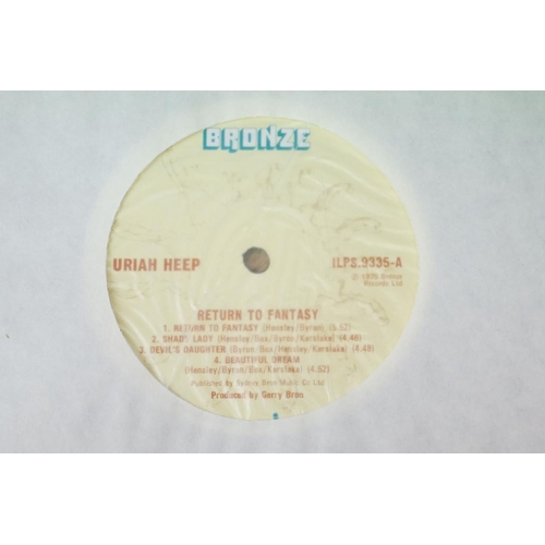 89 - Vinyl - 7 Uriah Heep LPs to include Very Eavy (ILPS 9142) bronze label, Salisbury (ILPS 9152) bronze... 