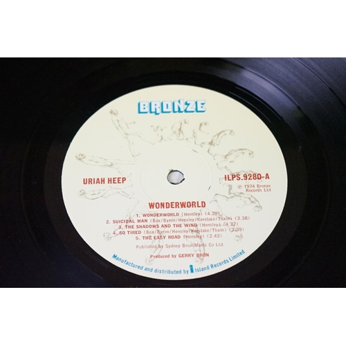 89 - Vinyl - 7 Uriah Heep LPs to include Very Eavy (ILPS 9142) bronze label, Salisbury (ILPS 9152) bronze... 