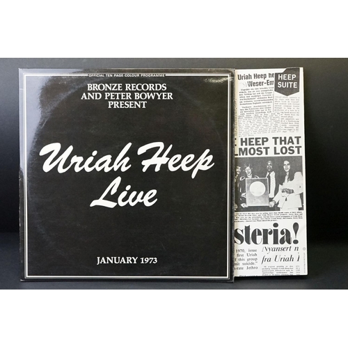 89 - Vinyl - 7 Uriah Heep LPs to include Very Eavy (ILPS 9142) bronze label, Salisbury (ILPS 9152) bronze... 