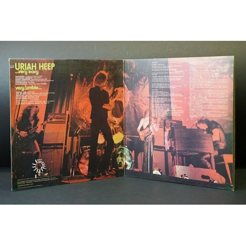 89 - Vinyl - 7 Uriah Heep LPs to include Very Eavy (ILPS 9142) bronze label, Salisbury (ILPS 9152) bronze... 