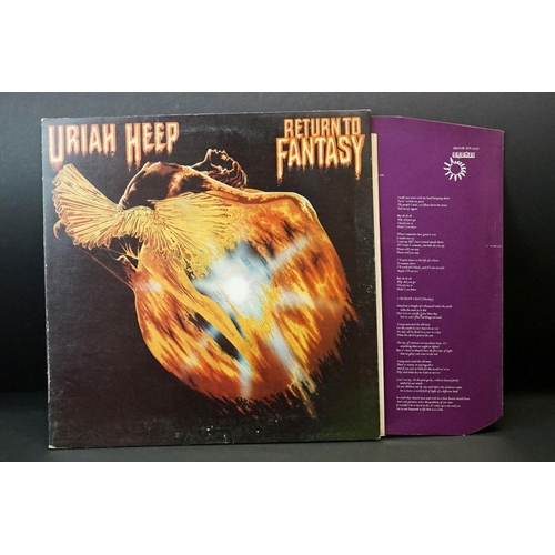 89 - Vinyl - 7 Uriah Heep LPs to include Very Eavy (ILPS 9142) bronze label, Salisbury (ILPS 9152) bronze... 