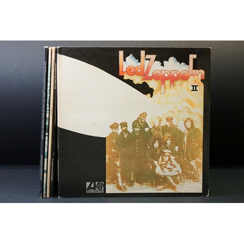 93 - Vinyl - 5 Led Zeppelin LPs to include Two (K40037) green & orange labels, Three (K50002) green & ora... 