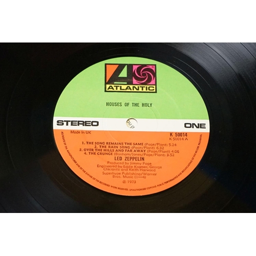 93 - Vinyl - 5 Led Zeppelin LPs to include Two (K40037) green & orange labels, Three (K50002) green & ora... 