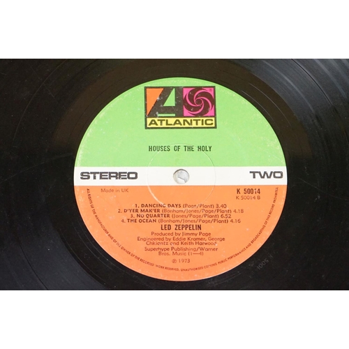 150 - Vinyl - 3 Led Zeppelin LPs to include Four Symbols (2401012) with inverted feather on side two label... 