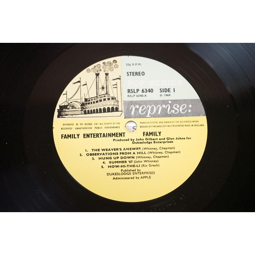 151 - Vinyl - 4 Family LPs to include Family Entertainment (RSLP 6340) with poster & lyric sheet Ex/Ex, Be... 