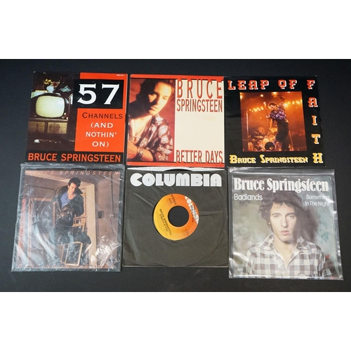 392 - Vinyl - 28 Bruce Springsteen 45s to include picture discs, rarities & singles in picture sleeves (vg... 