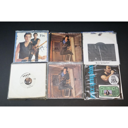 392 - Vinyl - 28 Bruce Springsteen 45s to include picture discs, rarities & singles in picture sleeves (vg... 