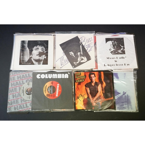 392 - Vinyl - 28 Bruce Springsteen 45s to include picture discs, rarities & singles in picture sleeves (vg... 