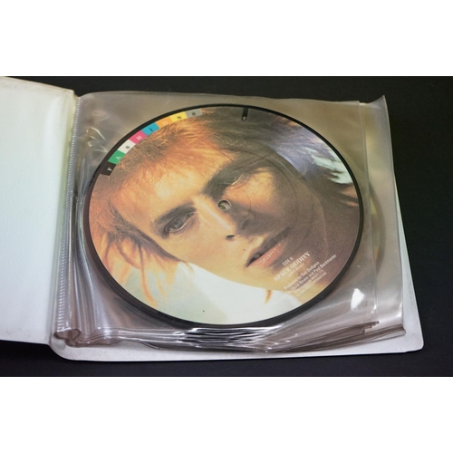 393 - Vinyl - David Bowie Fashions Picture disc set BOW100 (vinyl vg+, some storage squash to folder) plus... 