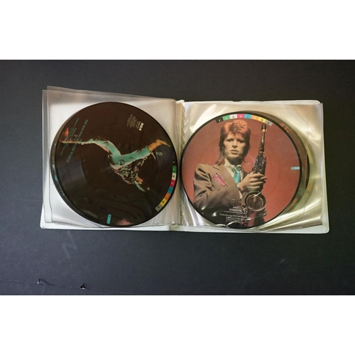 393 - Vinyl - David Bowie Fashions Picture disc set BOW100 (vinyl vg+, some storage squash to folder) plus... 